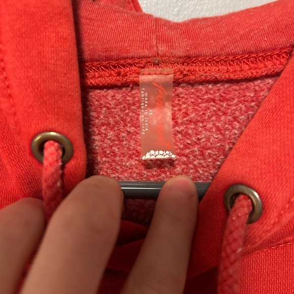 Free people sprint to the finish hoodie red womens xs - Picture 2 of 3